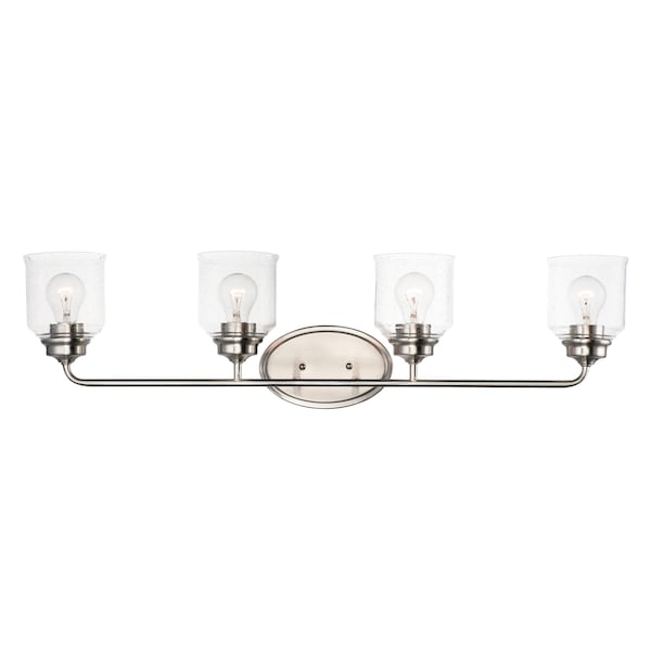 Maxim Lighting Acadia 4-Light 35" Wide Satin Nickel Vanity Light 12264CDSN - main